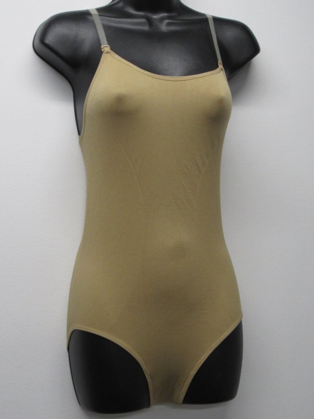 Natalie Dancewear Nude Zoned Ribbed Convertible Leotard Women's S Ballet Dance